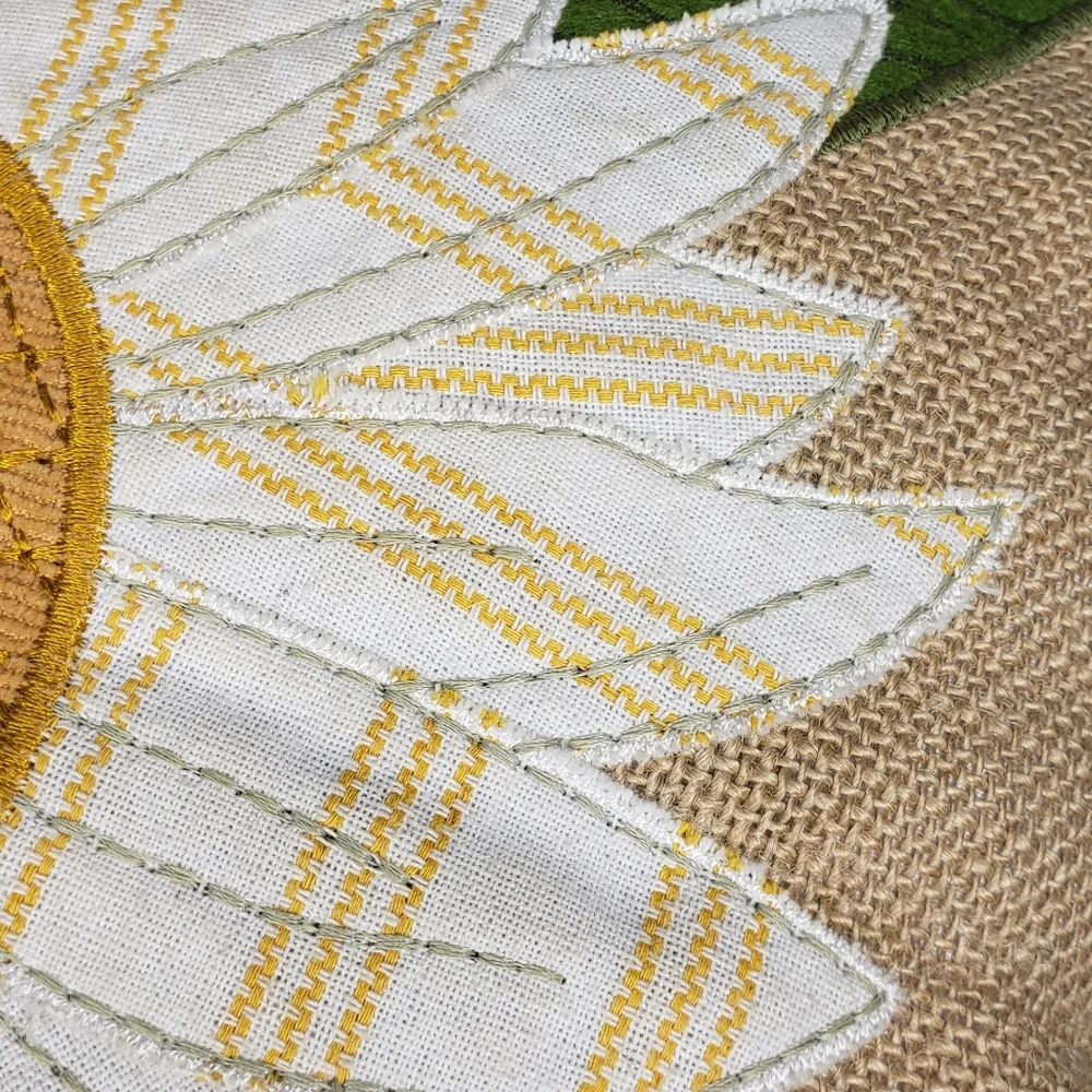 Farmcore Pillow The Prarie Rachel Ashwell Sunflower Applique Cabin Shabby Boho